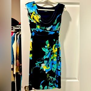 Ralph Lauren navy/yellow floral dress size 2